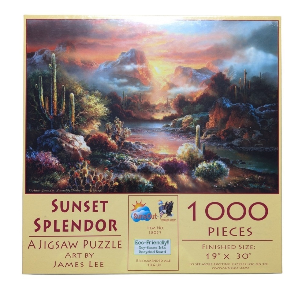 New in Box Puzzle 1000‎ Pieces Sunset Splendor Art by James Lee Sunsout